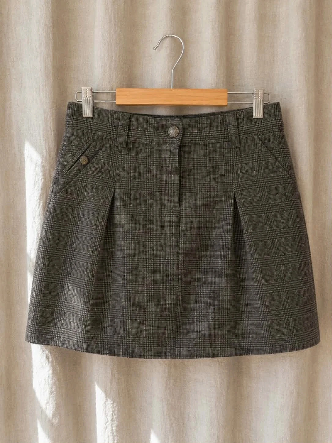 Sequin plaid skirt size 38 – photo 3